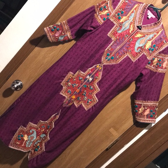 Benzer 36 Beaded Embroidered Kurta Vibrant - Picture 1 of 16